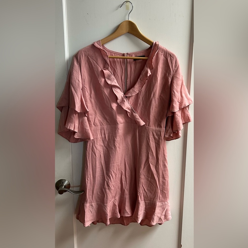 Pink ruffle dress